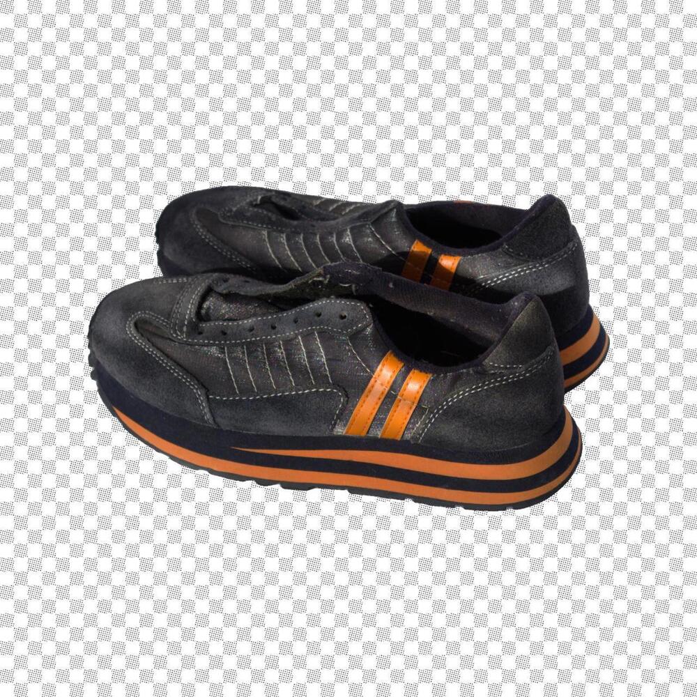 Women's Black and Navy Trainer